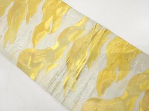 アンティーク　荒波に遠山模様織り出し袋帯（材料）